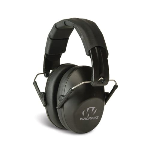 Walker's Low Profile Passive Folding Ear Muffs - Black
