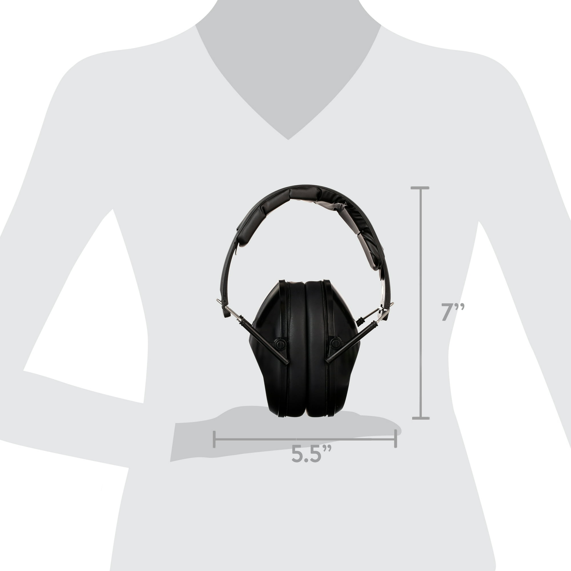 Walker's Low Profile Passive Folding Ear Muffs - Black - Image 7
