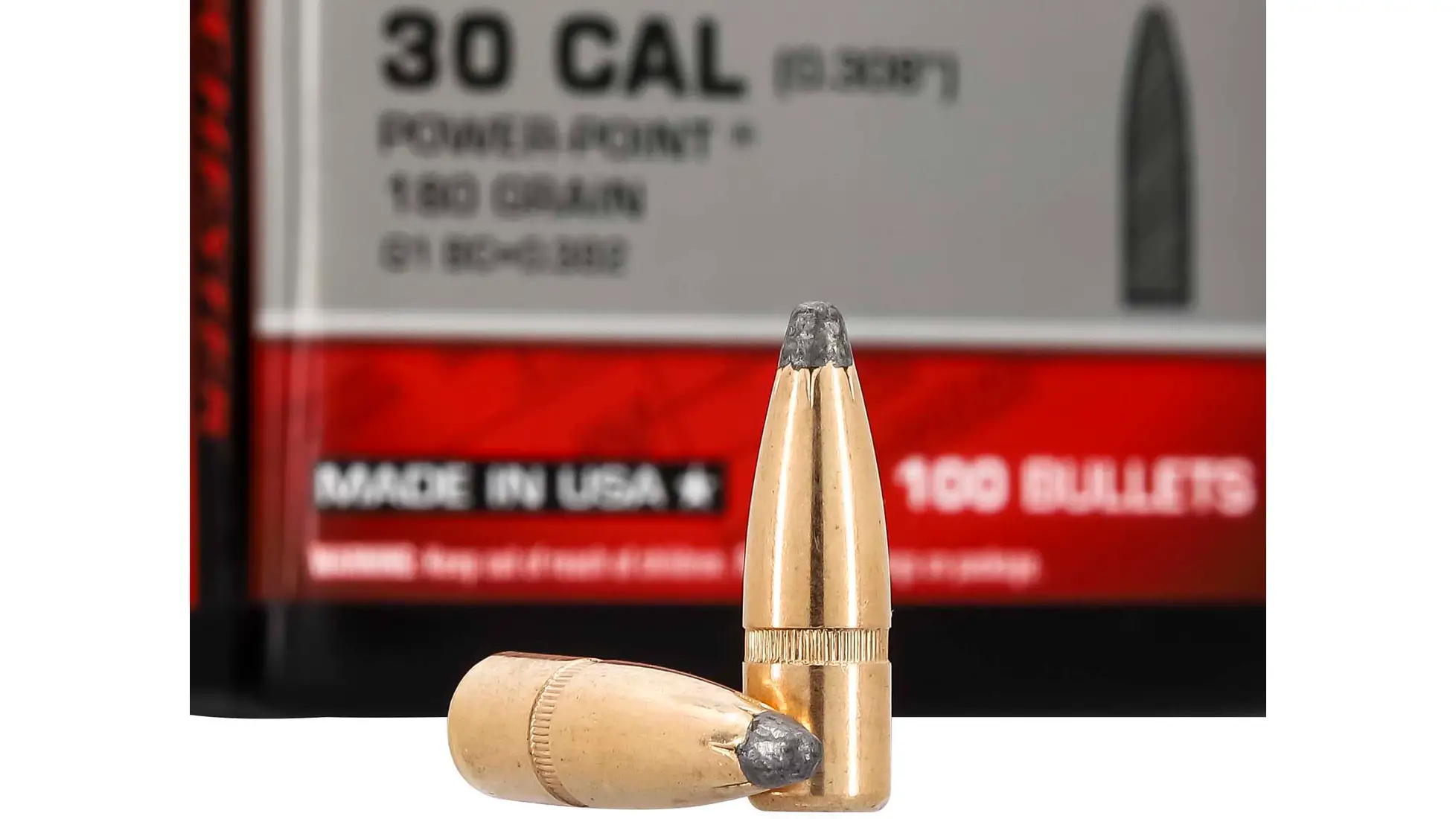Winchester Bullet Heads - .30 Cal Power-point 180 Grain (100 Bullets) - Image 3